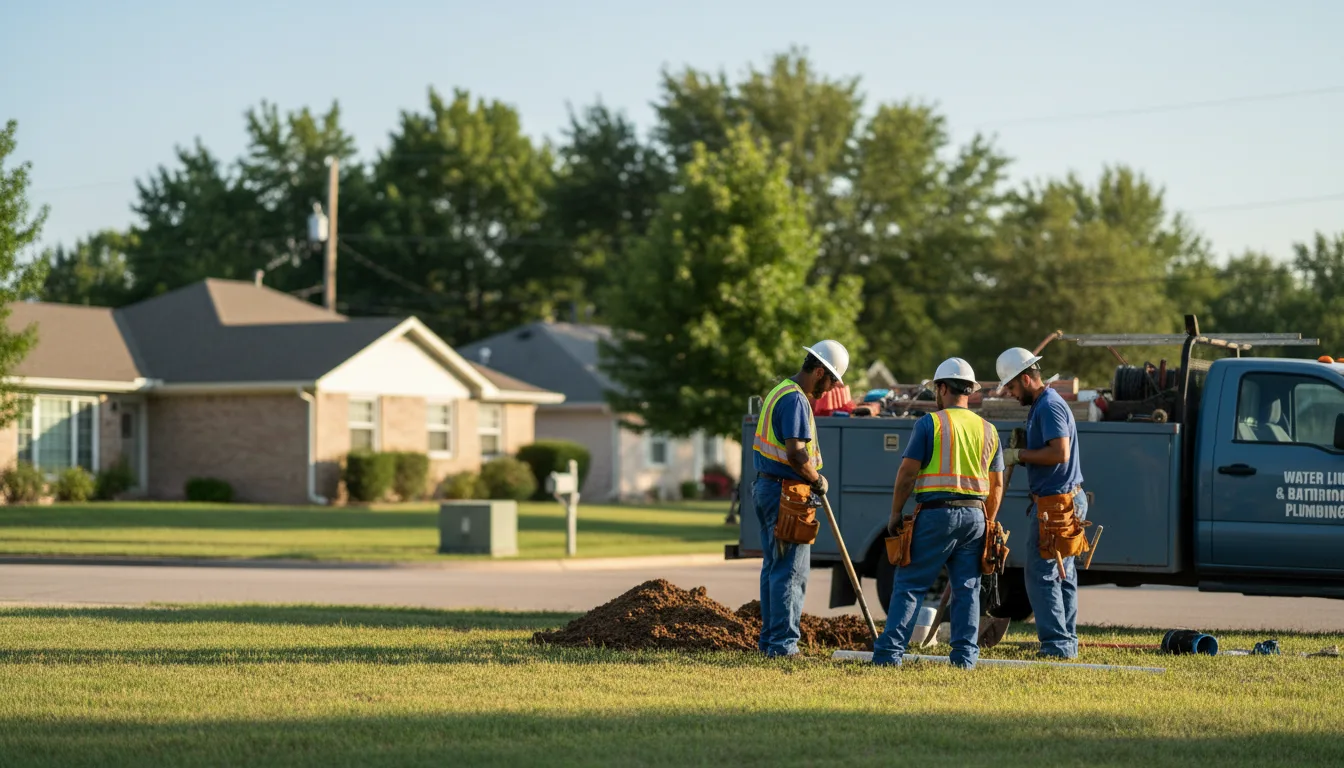 Residential water line and bathroom plumbing service in Hatfield, PA
